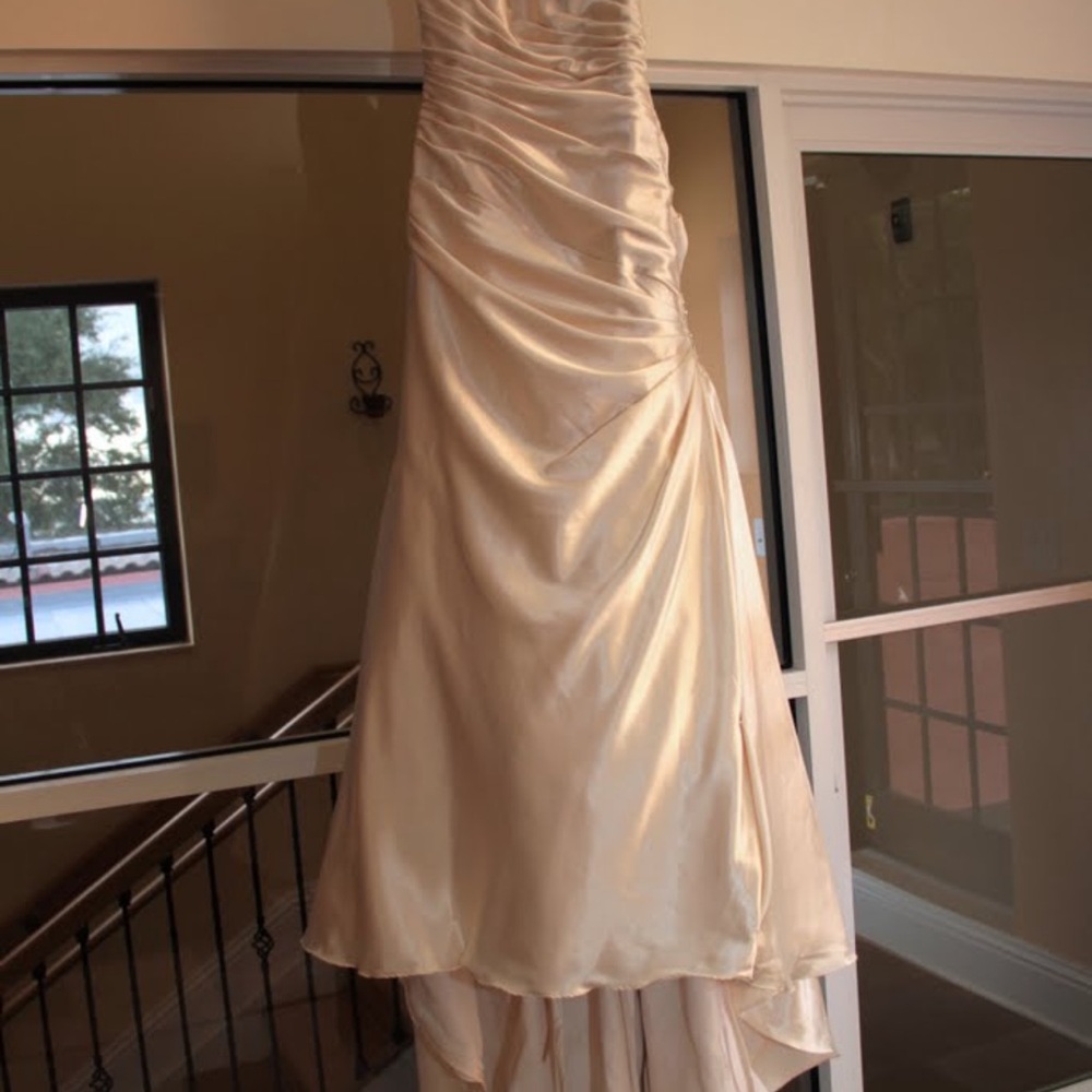 Maggie Sottero Gold Strapless Bridal Gown